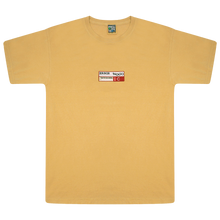 Load image into Gallery viewer, Photograph of yellow tshirt with captcha embroidery design

