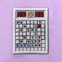 Load image into Gallery viewer, Close-up photograph of minesweeper embroidery design
